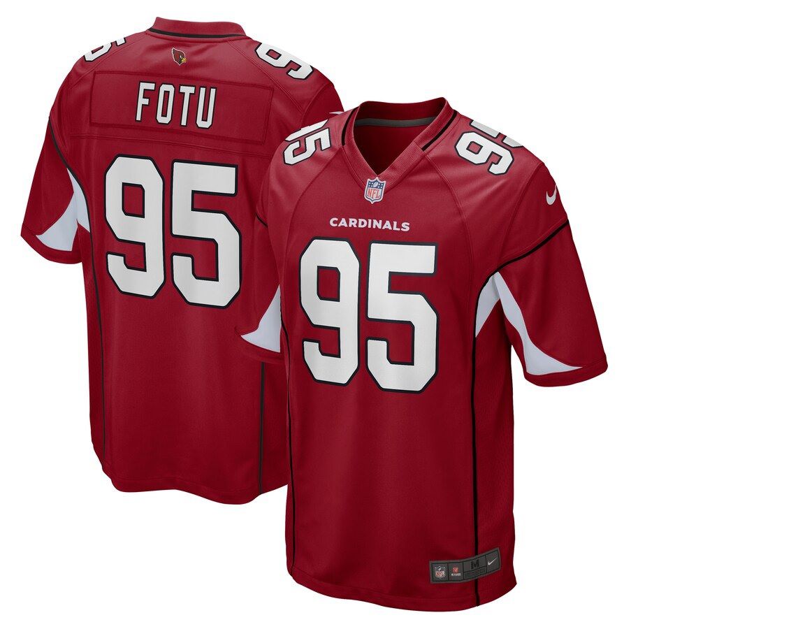 Men Arizona Cardinals #95 Leki Fotu Nike Cardinal Game NFL Jersey